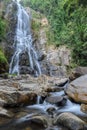 Tropical rainforest waterfall in Thailand Royalty Free Stock Photo