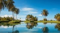 Tropical Reflections Royalty Free Stock Photo