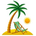 Tropical resort icon