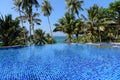 Tropical resort infinity pool in Koh Koot Thailand