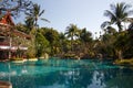 A large swimming pool at a resort in Phuket, Thailand Royalty Free Stock Photo