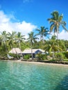 Tropical resort at Nananu-i-Ra island, Fiji Royalty Free Stock Photo