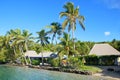 Tropical resort at Nananu-i-Ra island, Fiji Royalty Free Stock Photo