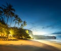 Tropical resort, palm and coast of Thailand beach Royalty Free Stock Photo