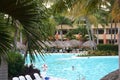 Tropical resort pool Royalty Free Stock Photo