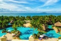 Tropical resort at Sanya, China Royalty Free Stock Photo