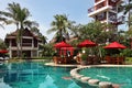 Tropical resort in thai style. Royalty Free Stock Photo