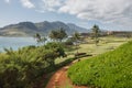 Tropical Resort View in Lihue, Kauai Royalty Free Stock Photo