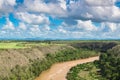 Tropical river Chavon, Dominican Republic. top view