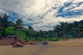 Tropical river landscape, Da Nang, Vietnam Royalty Free Stock Photo