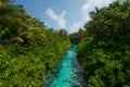 Tropical river view from the bridge at Maldives Royalty Free Stock Photo