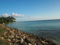 Tropical rocky coastline Royalty Free Stock Photo