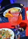 Tropical Rum Punch with Orange and Cherry