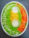 Tropical Salad witg white dressing