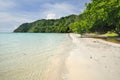 Tropical sandy beach on the Koh Chang island, Thailand. Royalty Free Stock Photo