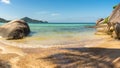 Tropical sandy empty Sairee beach seascape on Koh Tao island Royalty Free Stock Photo