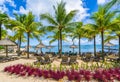 Tropical scenery with amazing beaches of Mauritius island