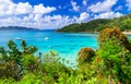 Tropical scenery - breathtaking Praslin island,Seychelles. Royalty Free Stock Photo