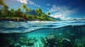 tropical scenic travel ocean landscape