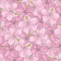 Tropical Seamless Pattern colorful vector TROPICAL FLOWERS Royalty Free Stock Photo