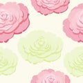 Tropical seamless pattern of Rose Flower