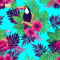 Tropical seamless pattern.