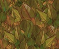 Tropical seamless pattern with tropica leaves