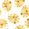 Tropical seamless pattern. Watercolor childish pal