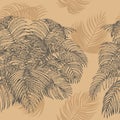 Tropical seamless for wallpaper. Royalty Free Stock Photo