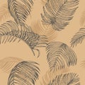 Tropical seamless for wallpaper. Royalty Free Stock Photo