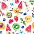 Tropical Seamless Watercolor Pattern