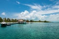 Tropical seascape in Mexico. Royalty Free Stock Photo