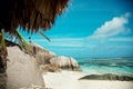 Seychelles. Stones and the ocean.