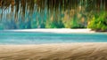 Tropical Seaside Paradise Beach Scenic Palm Tree Idyllic Escape Copy-Space