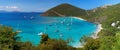 Tropical shoreline in British Virgin Island (BVI), Caribbean Royalty Free Stock Photo