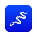 Tropical snake icon blue vector Royalty Free Stock Photo