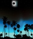 Tropical solar eclips Royalty Free Stock Photo