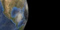 Tropical Storm Nana and tropical depression Omar approaching the USA. Earth shown from Space. Elements of this 3d rendering are