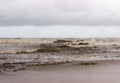 Tropical Storm Nate turns the waters of the Pacific red from storm run off.