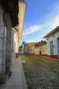 Tropical street in Trinidad town, cuba Royalty Free Stock Photo