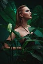 Tropical sultry woman Royalty Free Stock Photo