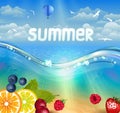 Tropical summer background Royalty Free Stock Photo