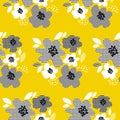 Tropical summer concept floral seamless pattern. Royalty Free Stock Photo