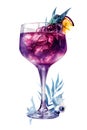 Tropical summer refreshing cocktail with fruit and ice, Generative AI 4 Royalty Free Stock Photo