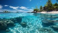Tropical summer vacations snorkeling, scuba diving, turquoise water, coral reef generated by AI