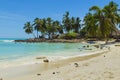 Tropical sunny beach in Nosy Iranja, Madagascar Royalty Free Stock Photo