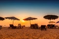 Tropical sunny beach party at Sunset in GOA, India Royalty Free Stock Photo