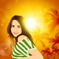 Tropical Sunny Girl