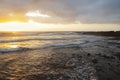 Tropical sunrise over the limestone coasts of El Medano, Tenerife, Canary Islands, Spain Royalty Free Stock Photo