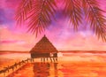 Tropical Sunset Royalty Free Stock Photo
